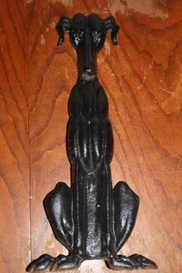 Vintage Art Deco Gusseisen Andiron (VORNE) Hund Hund Dackel 17 Zoll - Bild 1 von 5