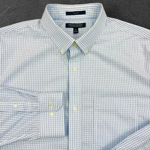 Banana Republic Herren Slim Fit Bügelfrei 100 % Baumwolle Kariert Anzughemd XL - Bild 1 von 7