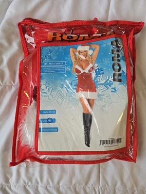 Roma 1 pieza Disfraz Miss Santa Estilo #C118 Terciopelo Elástico Talla M/L Foto 1 de 3