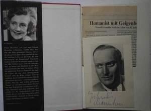 Autogramm / Autograph handsigniert von Yehudi Menuhin auf Fotografie von Gerke. - Bild 1 von 3