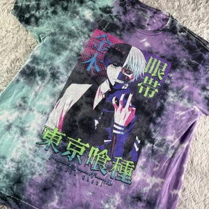 Chemise Tokyo Ghoul homme moyen violet tie dye Ken Kaneki manga japonais anime - Photo 1 sur 7