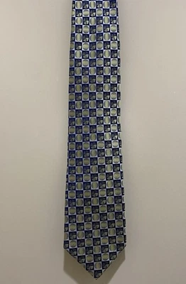 Stanford Essentials Men's Necktie 100% Silk Navy/White/Gold Handmade In China - Image 1 of 3