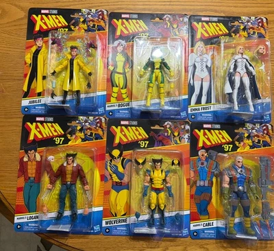 Marvel legends X-Men 97 lot Of 6 Emma Frost,Jubilee,Rogue,Wolverine,Cable - Image 1 of 4
