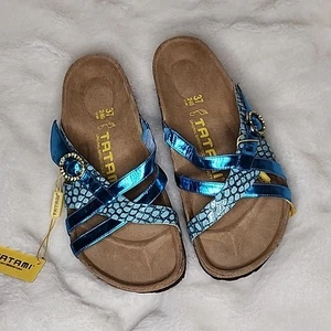Sandalias para mujer Tatami by Birkenstock azules talla 37/6US hebilla serpiente - Imagen 1 de 18