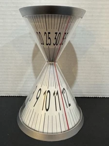 2003 David Dear Hour Glass Shape Table Clock Quartz Designer Modern - Picture 1 of 5