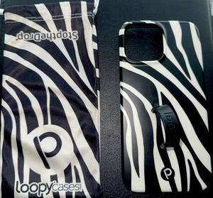 Loopy Original Zebra Iphone 13 Pro Max Case White Black Phone Case VERY RARE - Photo 1 sur 5