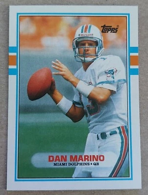 1989 年 Topps Dan Marino #293 迈阿密海豚队橄榄球卡名人堂 — 第 1/2 张图片