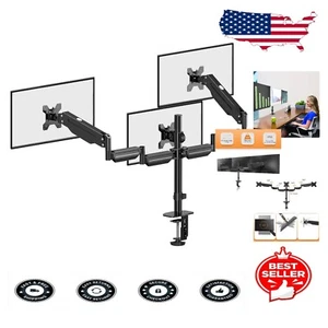 Full Motion Triple Monitor Desk Mount - Holds Up to 22lbs for Enhanced Viewing - Picture 1 of 10