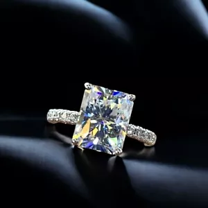 7 Womens Wedding Ring 2.5 Ct Radiant Cut 950 Platinum IGI Lab Grown Diamond - Picture 1 of 11