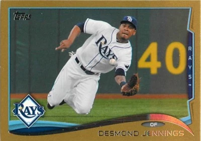 2014 TOPPS GOLD BASEBALL CARD #582 DESMOND JENNINGS RAYS 1575/2014 - Image 1 of 2