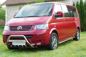 Barra Parachoques Para 2010-2015 Volkswagen Transporter T5 Nudge Chin Abar Acero - Imagen 1 de 5