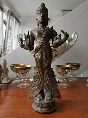 Khmer/Thai Bronzeskulptur Mit Restvergoldung  • 499€