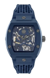 Philipp Plein The $keleton Ecoceramic (PWVBA0323) Men's Blue Skeleton Watch - Picture 1 of 4