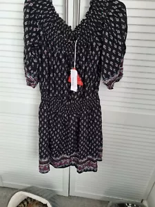 WOMENS NEW GLAMOROUS DRESS SIZE 14 BNWT BOHO OFF THE SHOULDER SIZE 14 - Picture 1 of 5