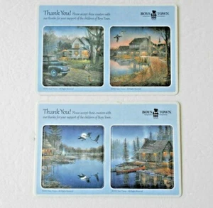 SZENISCHE LÄNDLICHE PAPPE UNTERSETZER 4ER SET ~ NEU - Bild 1 von 2