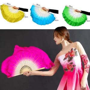 Dancer Practice Belly Dancing Fan Silk Fans Rayon Silk Fans Long Silk Fans - Picture 1 of 20