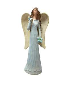 Burton + Burton Angel Carved Look Resin 10” Flowers Butterfly 2012 Blue Dress - Picture 1 of 6
