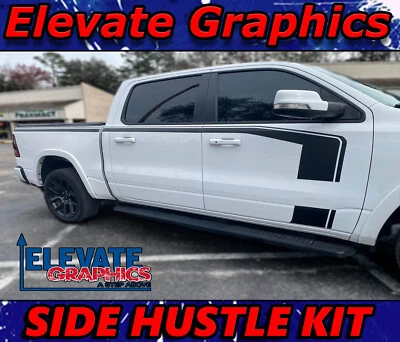 Calcomanías adhesivas gráficas de vinilo de 3 m para Ram 1500 rayas laterales 2019-2025 Foto 1 de 4