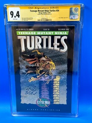 Teenage Mutant Ninja Turtles #54 - Mirage Studios - CGC SS 9.4 - sig Jim Lawson - Image 1 of 4
