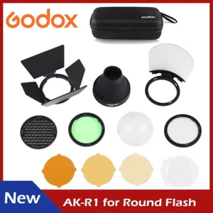 US Godox AK-R1 Diffuser Barn Door Honeycomb Grid Kit for AD100Pro AD200 V1 V1Pro - Picture 1 of 12
