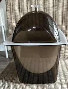 Ice Bucket Mid Century Modern Smoky Lucite Plastic Food Server Vintage Mod Retro - Picture 1 of 10
