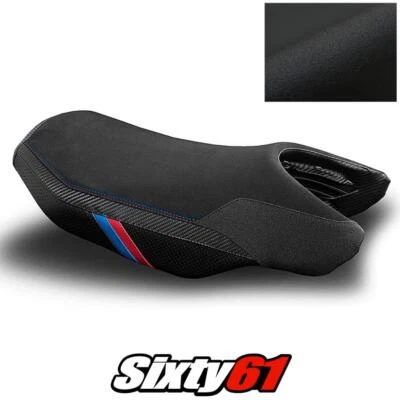 Cubierta de asiento BMW R1200R 2015 2016 2017 2018 negra Luimoto Tec-Grip gamuza carbono Foto 1 de 4