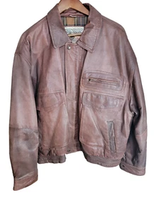 Giacca Bomber Vintage Nuova Zelanda Outback XL Vera Pelle Nappa di Maiale Collezione NZO - Foto 1 di 4