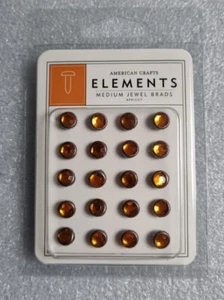 20 Medium Apricot Brads by American Crafts - Picture 1 of 3
