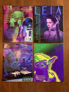 Lot Of 4 Star Wars Kids Folders R2D2 Leia Yoda Storm Trooper - Picture 1 of 3
