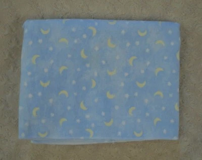 Manta de Franela Bright Future Moon & Stars Bebé Azul Blanco Amarillo Foto 1 de 4