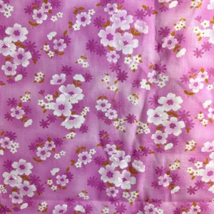 pink floral Vintage 1960s deadstock cotton fabric  3m x 90cm - Bild 1 von 8