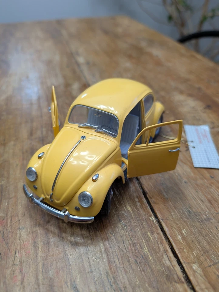 Volkswagen Beetle 1992 Franklin Mint 1:24 1967 amarillo modelo diecast de precisión Foto 1 de 4