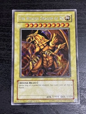The Winged Dragon of Ra 1996 Yugioh GBI-003 Promo Lightly Played LP Secret Rare - Image 1 of 4