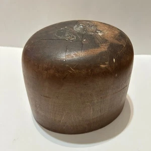 Vintage Antique Wooden Wood Hat Mold Millinery Hat Block Form 6 7/8 52 - Picture 1 of 9