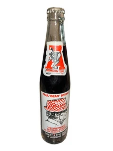 1979 Coke Alabama Crimson Tide Coach Paul "Bear" Bryant 10 OZ Glass Bottle #315 - Picture 1 of 2