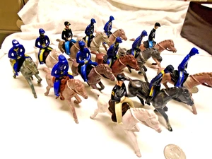 1950's Hard Plastic-UNION CALVARY & Horses lot by REL - Picture 1 of 7