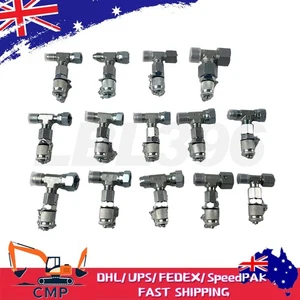 14PCS Tee Fittings Connectors Set for Hydraulic Pressure Gauge Test Kit - Picture 1 of 4
