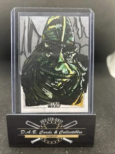 2025 TOPPS CHROME STAR WARS SILVER FOIL SKETCH CARD ARTIST AUTO 1/1 - T04 - Picture 1 of 2