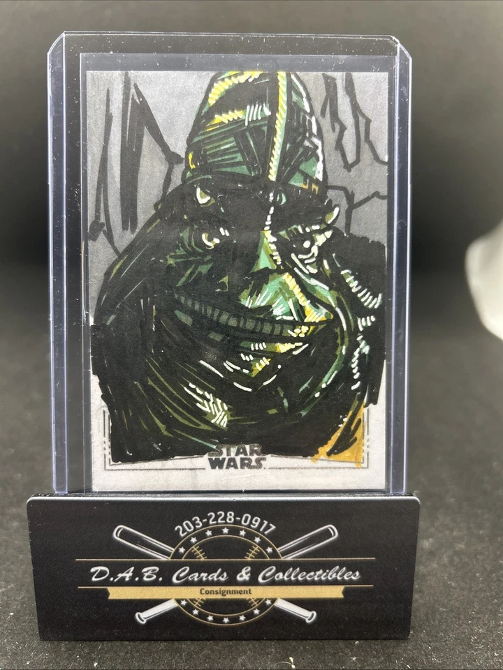 2025 TOPPS CHROME STAR WARS SILVER FOIL SKETCH CARD ARTIST AUTO 1/1 - T04 - Image 1 of 2