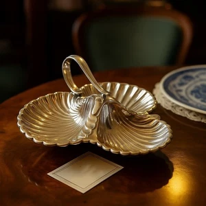 Antica Antipastiera Centrotavola in argento sheffield silver plated Conchiglia - Imagen 1 de 8