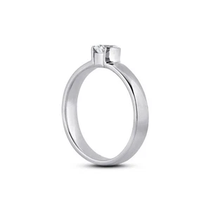 Diamante naturale tondo 3 ct H SI2 950 placca. Anello di fidanzamento solitario classico - Foto 1 di 5