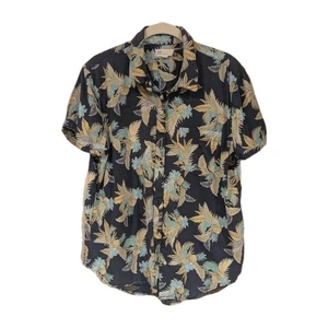 Gap Women's Blue Tropical Print Button Down Hawaiian shirt Sz M - Picture 1 of 5