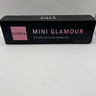 CIVEYA 3/4” Mini Curling Iron Travel Size with 5 Adjustable temperatures New - Image 1 of 4