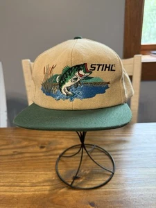 1998 Stihl Large Mouth Bass Snap Back Hat Men One Size Rare Vintage Hat - Bild 1 von 11