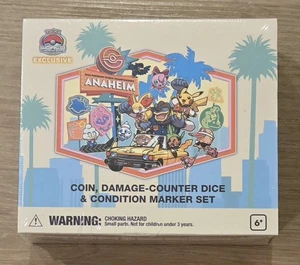 2025 Pokemon Worlds Coin Damage Counter Dice Marker Set Anaheim Worlds - Picture 1 of 1