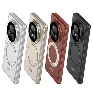 Magnetic Leahter Hinge Full body 360 Stand Case + Glass Film For Honor Magic V5 - Picture 1 of 15