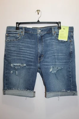 LEVI'S HOMBRE 511 SLIM SHORTS DENIM AZUL DESGASTADO TALLA 42 Foto 1 de 4