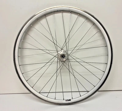 Oval Concepts 32-Spoke Silver Aero Aluminum Bolt-On 700C Front Wheel CLEAN - Image 1 of 4