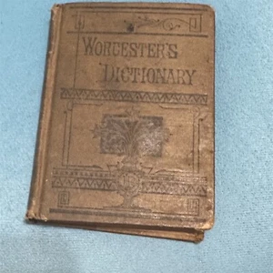 ANTIQUE 1872 WORCESTER'S ENGLISH POCKET DICTIONARY - Foto 1 di 9
