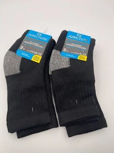 Lot of 2 Juncture Two Pairs Men Quarter Socks Full Cushion Fits Shoe Sizes 6-12 - Picture 1 of 4